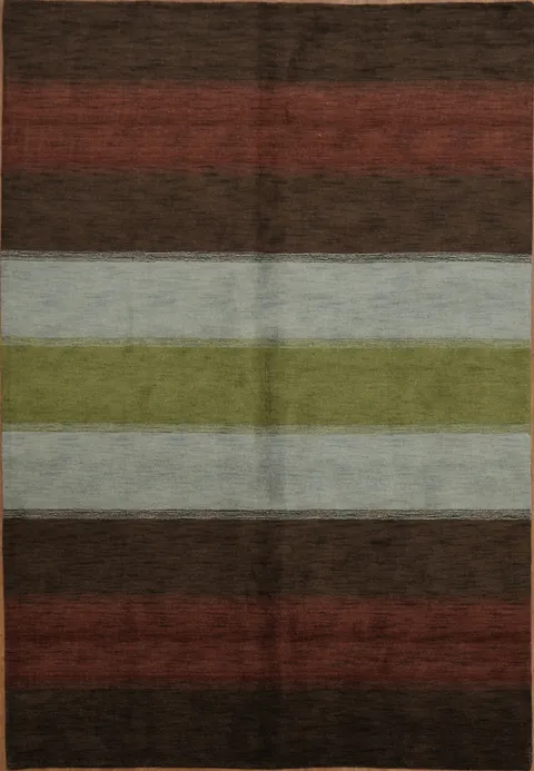 Striped Gabbeh Oriental Area Rug 7x10