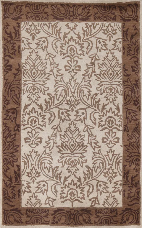 Nature Print Agra Oriental Area Rug 5x8