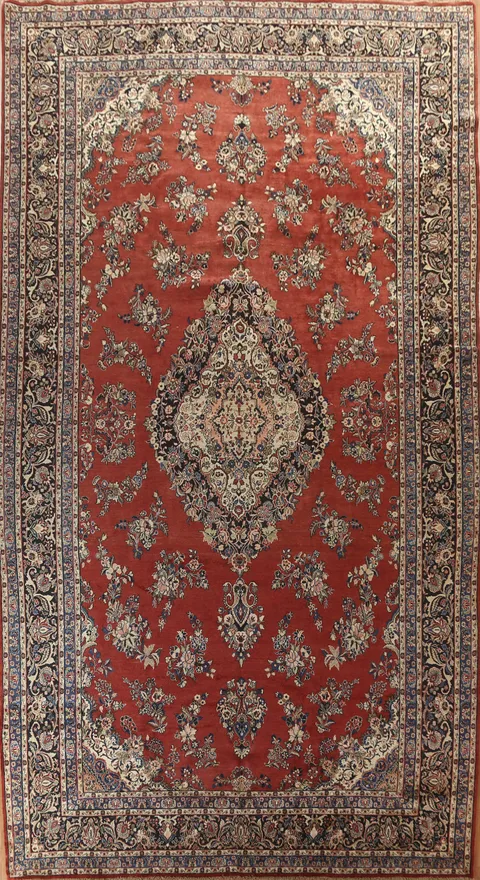 Vegetable Dye Wool Shahbaft Large Persian Rug 12x21
