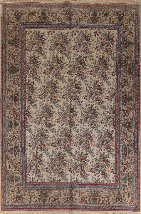 Floral Wool Tabriz Persian Area Rug 9x12