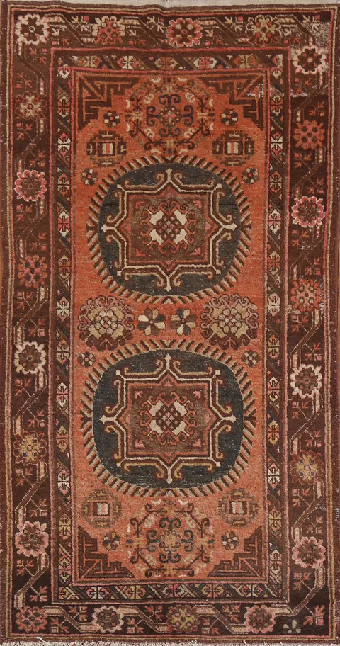 Antique Vegetable Dye Khotan Oriental Area Rug 4x8