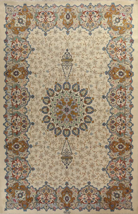 Handmade Wool Kashan Persian Area Rug 9x12