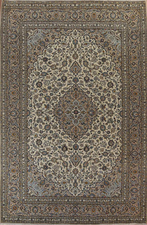 Traditional Wool Kashan Persian Area Rug 10x13