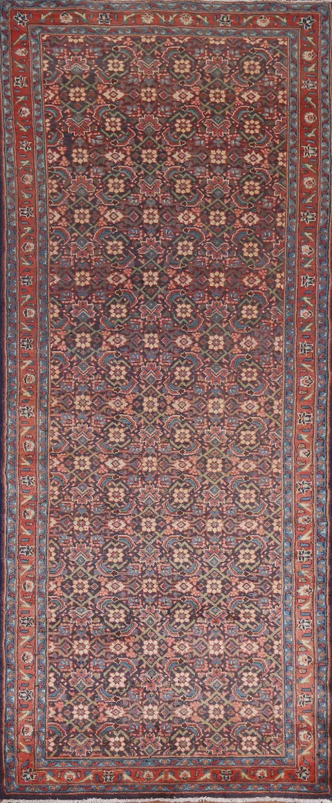 Geometric Mahal Persian Runner Rug 4x11
