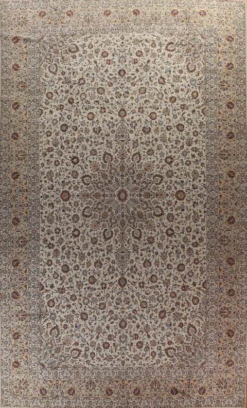Vegetable Dye Kashan Large Persian Rug 13x19