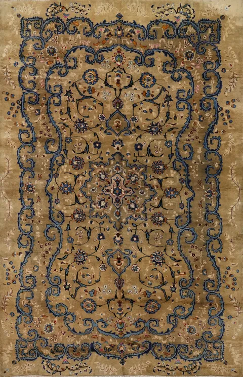 Handmade Wool Floral Kashan Persian Area Rug 8x12