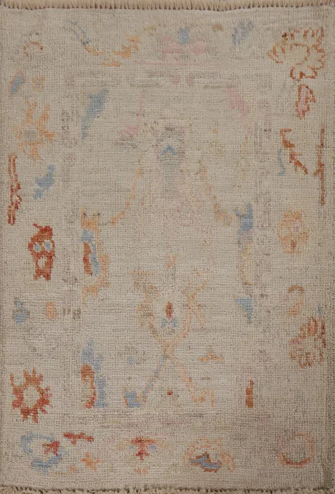 Handmade Wool Oushak Turkish Rug 2x3
