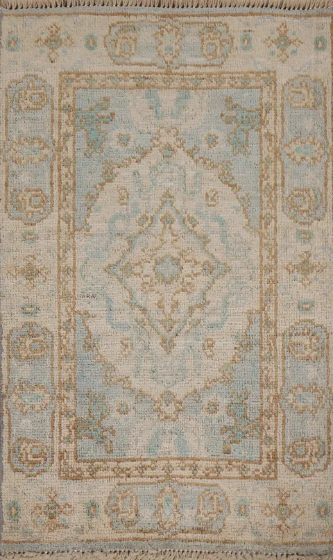 Geometric Oushak Turkish Rug 2x3