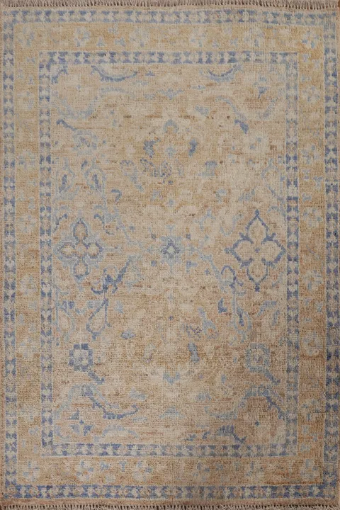 Muted Oushak Oriental Area Rug 3x4
