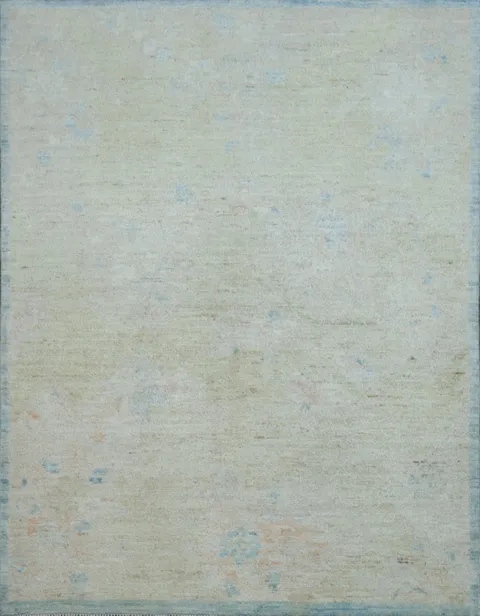 Muted Geometric Art Deco Oriental Area Rug 4x5