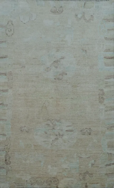 Muted Oushak Turkish Area Rug 3x5