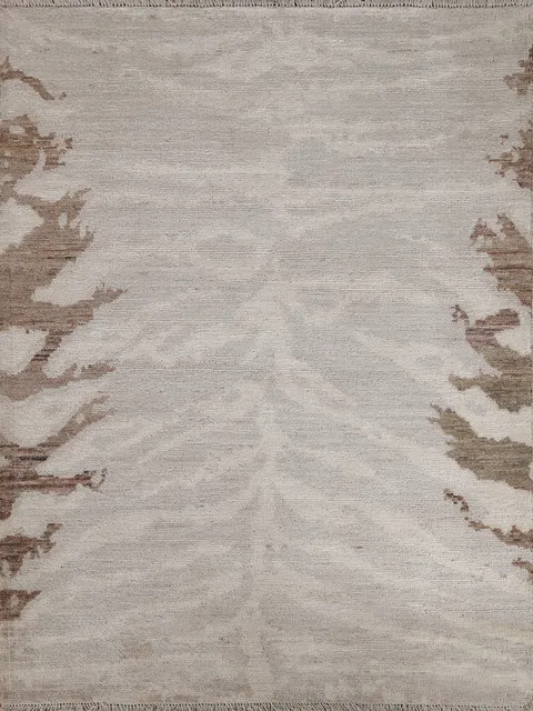 Handmade Abstract Turkish Wool Rug 4x5