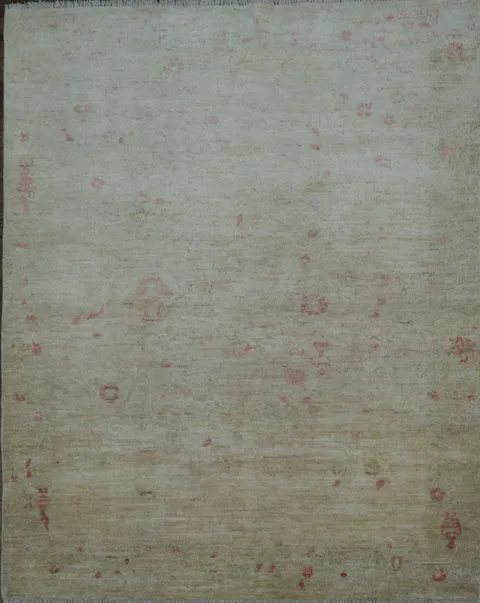 Hand-Knotted Oushak Turkish Area Rug 4x5