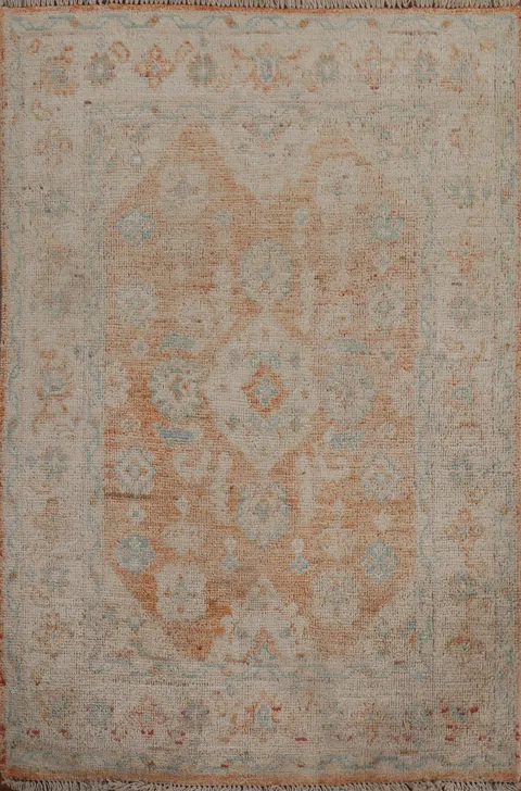 Vegetable Dye Oushak Oriental Wool Rug 3x4