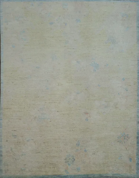 Vegetable Dye Art Deco Turkish Area Rug 4x5