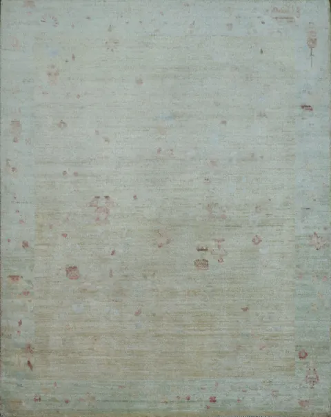 Vegetable Dye Art Deco Oriental Area Rug 4x5