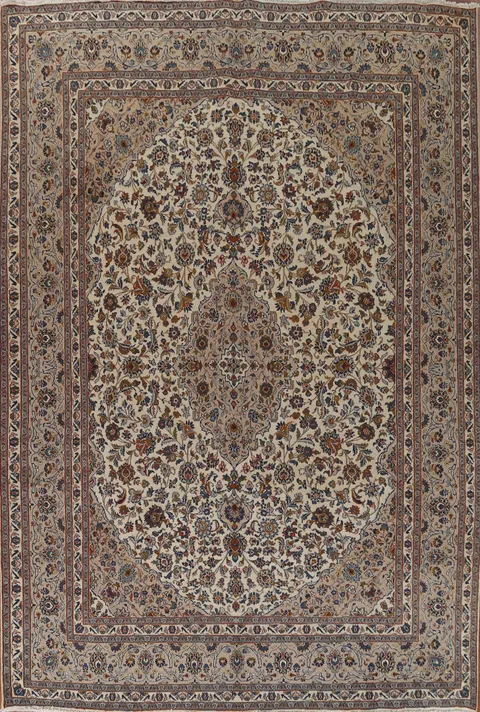 Traditional Wool Mashad Persian Area Rug 10x13