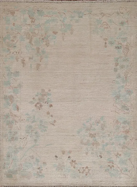 Vegetable Dye Oushak Oriental Area Rug 4x5