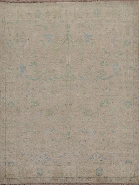 Vegetable Dye Oushak Oriental Area Rug 4x5