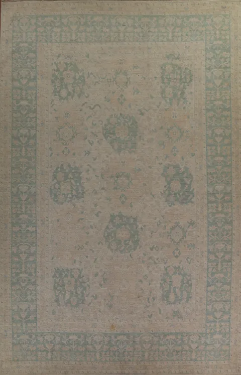 Vegetable Dye Oushak Turkish Area Rug 10x14