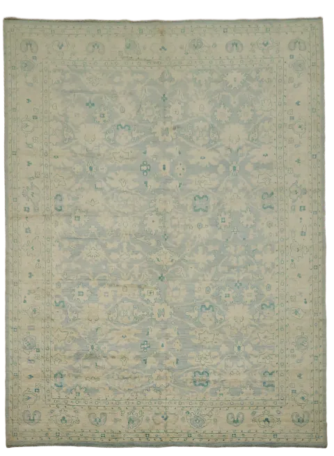 Vegetable Dye Oushak Turkish Area Rug 10x14
