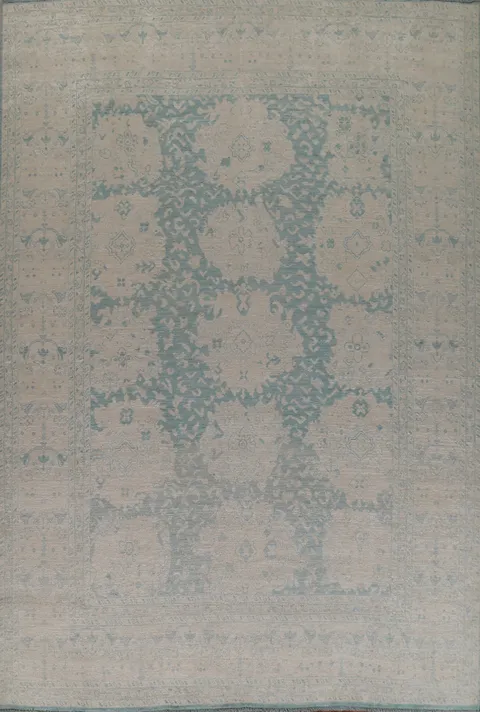 Vegetable Dye Oushak Turkish Area Rug 9x12