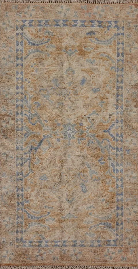 Vegetable Dye Oushak Oriental Wool Rug 2x4