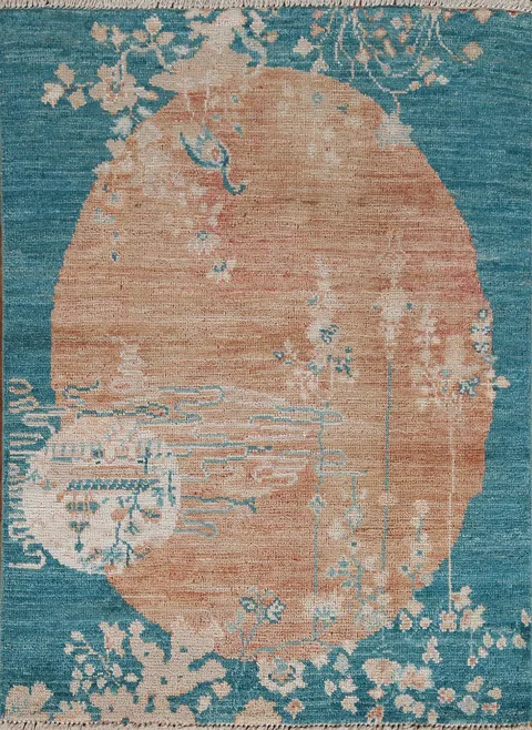 Vegetable Dye Oushak Oriental Area Rug 3x4