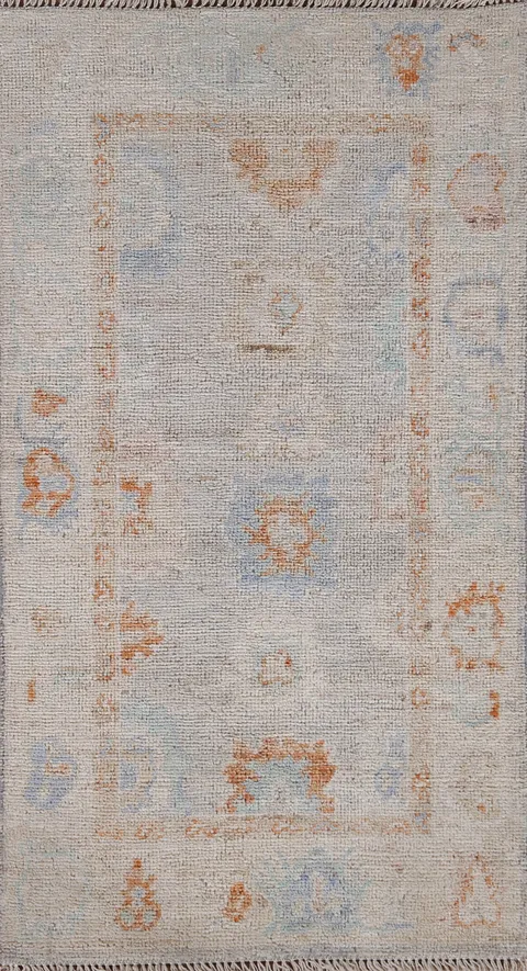 Vegetable Dye Oushak Oriental Wool Rug 2x4
