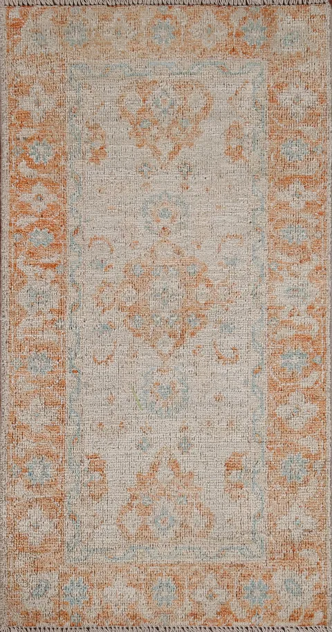 Vegetable Dye Oushak Turkish Rug 2x4