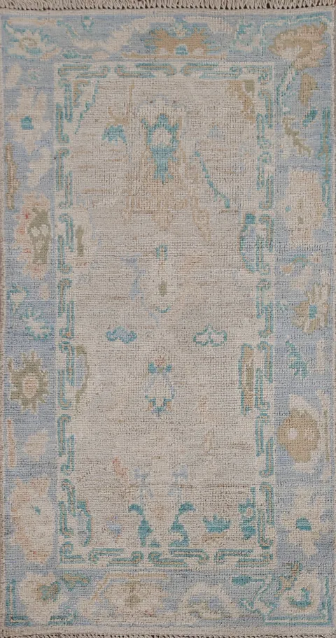 Muted Oushak Turkish Rug 2x4
