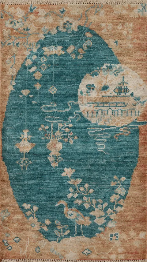 Geometric Oushak Oriental Rug 2x4