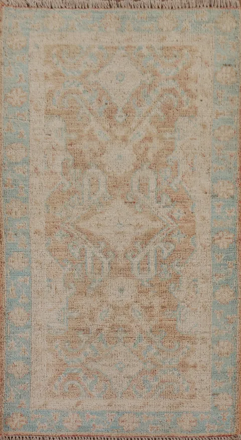 Muted Oushak Turkish Wool Rug 2x4