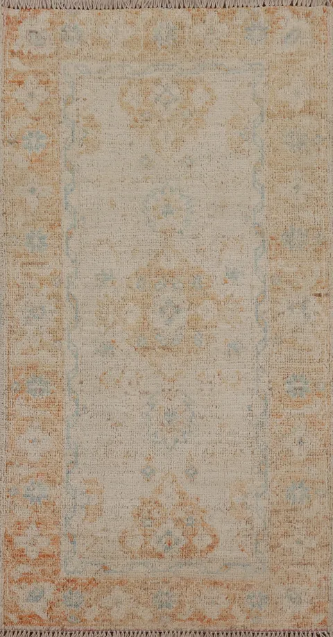 Muted Oushak Oriental Rug 2x4
