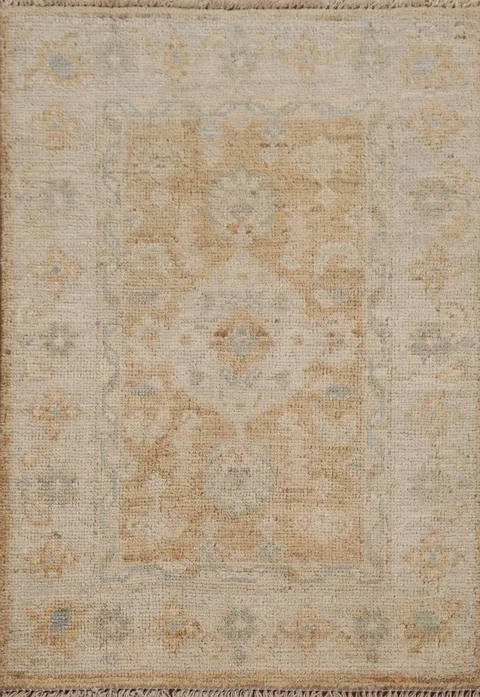 Vegetable Dye Oushak Turkish Area Rug 2x3