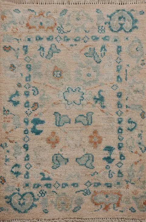 Handmade Oushak Oriental Wool Rug 2x3