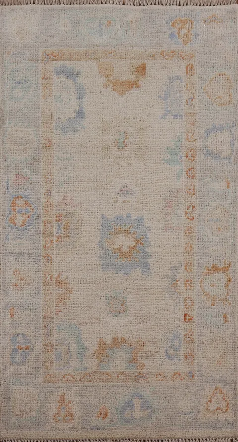 Muted Oushak Oriental Rug 2x4