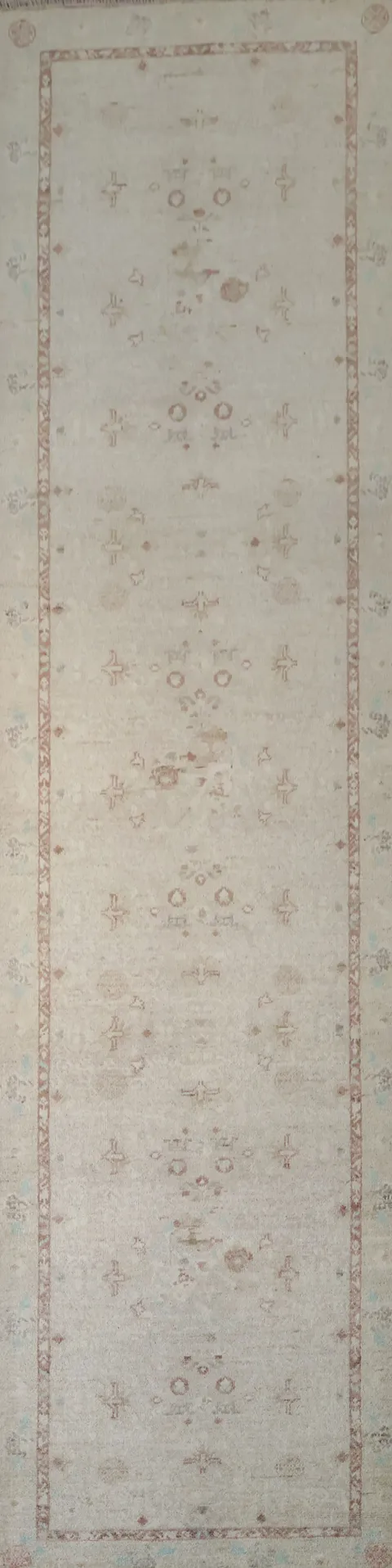 Premium Turkish Runner with Timeless Beige and Brown Tones 3x12 ft
