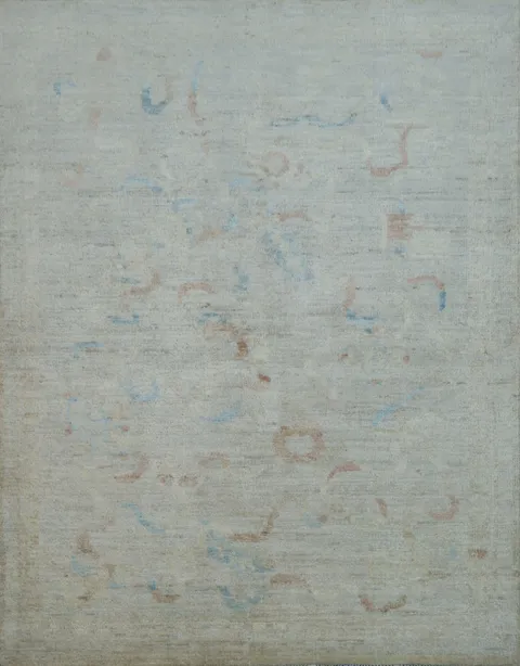 Vegetable Dye Oushak Turkish Area Rug 4x5