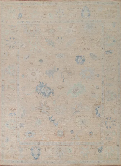 Vegetable Dye Oushak Turkish Area Rug 8x10