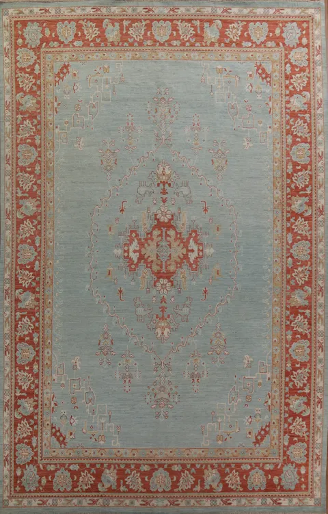 Vegetable Dye Oushak Turkish Area Rug 10x14