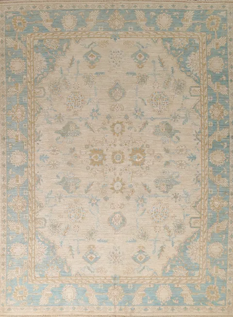 Vegetable Dye Muted Oushak Turkish Area Rug 8x10
