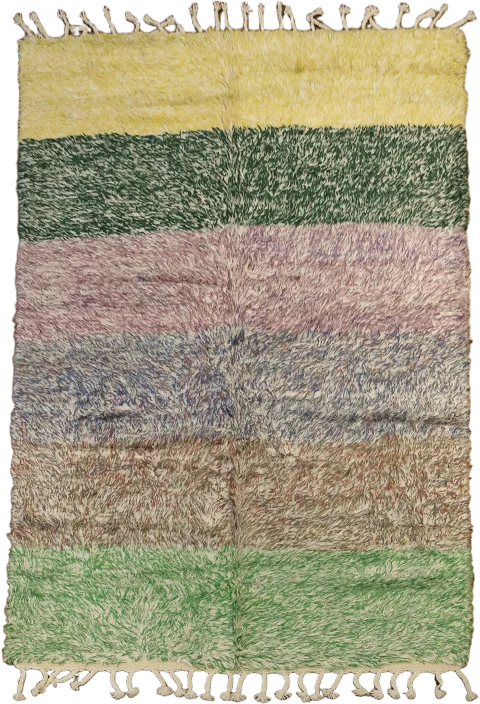 Stripe Plush Moroccan Oriental Area Rug 5x8
