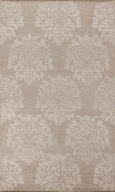 All-Over Wool Moroccan Oriental Area Rug 5x8
