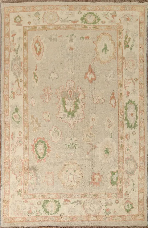 Handmade Wool Oushak Turkish Area Rug 6x9