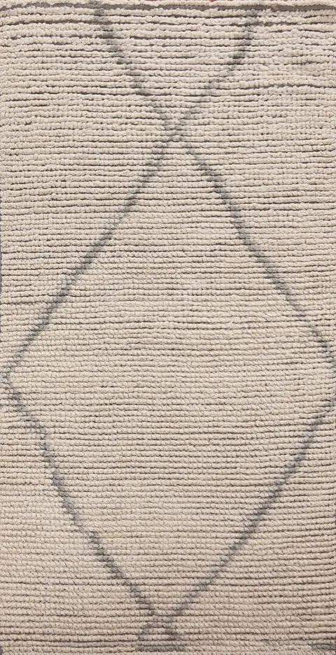 Hand-Knotted Moroccan Oriental Area Rug 3x6