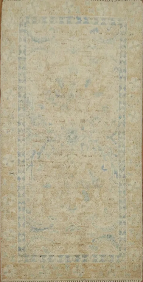 Vegetable Dye Oushak Turkish Wool Rug 2x4