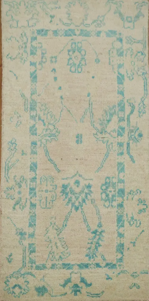 Vegetable Dye Oushak Turkish Rug 2x4