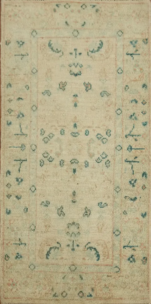 Vegetable Dye Oushak Turkish Rug 2x4