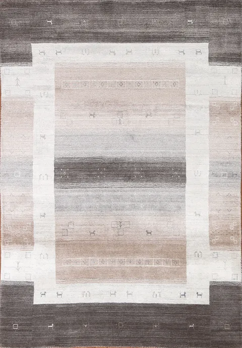 Wool Gabbeh Oriental Area Rug 5x7
